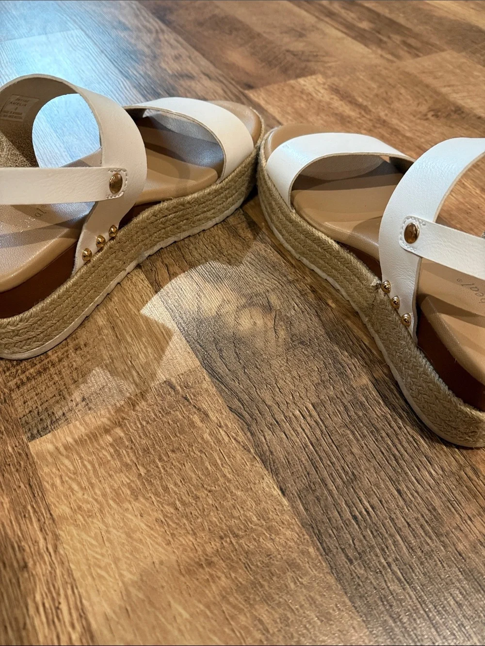 Women’s White Platform Espadrille Sandals - Size 8